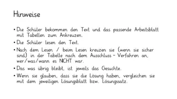 Vorschau - Arbeitsblätter - Detektivgeschichten- Wer oder was ist gesucht - Seite 1