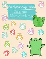 Vorschau - Mal- und Bastelvorlagen - Buchstabenpuzzle Lustige Frösche - Groß- und Kleinschreibung - Deckblatt