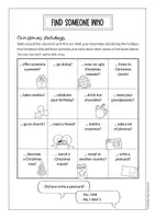 Vista previa - Hojas de trabajo - My Christmas Holidays: Find someone who (Inglés) - página 1