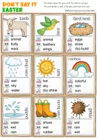 Vista previa - Juegos / Gamificación - Easter Pascua English game Don´t say it Inglés - página 2