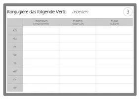 Vorschau - Arbeitsblätter - Verben konjugieren - 50 häufige Verben - Seite 3