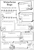 Vorschau - Arbeitsblätter - Winter-/ Weihnachtsferien-Bingo Chalky - Seite 1
