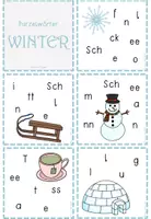 Vorschau - Stationenlernen - Purzelwörter Karten Winter - Seite 1