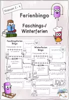 Vorschau - Arbeitsblätter - Faschings- und Winterferien Bingo (Chalkys) - Deckblatt