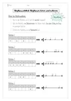 Vorschau - Arbeitsblätter - Rhythmusdiktat - Vorlage mit Beispiellösung (editierbar) - Seite 3