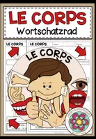 Vorschau - Arbeitsblätter - LE CORPS (Körper) - Wortschatzrad (Französisch) - Deckblatt