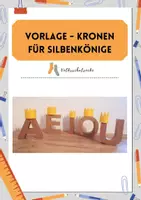 Vorschau - Mal- und Bastelvorlagen - Bastelvorlage Kronen für Silbenkönige - Deckblatt
