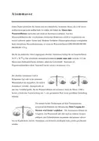 Vorschau - Arbeitsblätter - Atommasse - Seite 1
