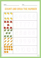 Vorschau - Arbeitsblätter - I learn the numbers - English version - Seite 2