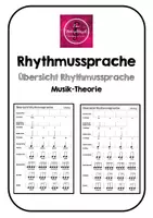 Vorschau - Arbeitsblätter - Rhythmussprache: Übersicht der Notenwerte - Deckblatt