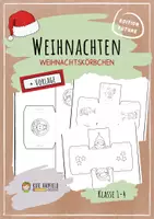 Vorschau - Mal- und Bastelvorlagen - Weihnachten - Geschenkkörbchen - Deckblatt