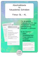 Vorschau - Arbeitsblätter - Abschreibtexte mit Fokus GL KL - Deckblatt