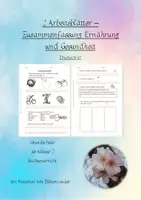 Vorschau - Arbeitsblätter - Zusammenfassung Gesundheit Ernährung Druckschrift - Deckblatt