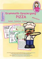 Vorschau - Arbeitsblätter - Grammatik-Spaziergang: Zeitformen-Pizza - Deckblatt