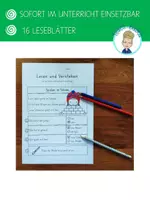 Vorschau - Unterrichtsreihen - Sätze lesen und verstehen | 16 winterliche Leseverstehen (Kleinbuchstaben) - Seite 1