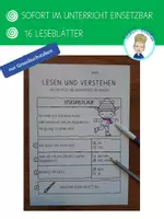 Vorschau - Arbeitsblätter - Sätze lesen und verstehen | 16 winterliche Leseverstehen (nur Grossbuchstaben) - Seite 1