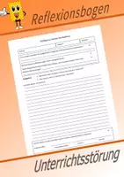 Vorschau - Anderer Materialtyp - Unterrichtsstörung - Reflexionsbogen - Elternbrief - Deckblatt