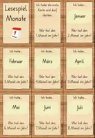 Vorschau - Spiele - Ich habe wer hat Monate (ab der 2.Klasse) - Seite 1