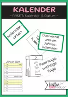 Vorschau - Arbeitsblätter - HSU: PAKET - Kalender und Datum (AB, BK, Tafelmaterial) - Deckblatt