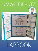 Vorschau - Arbeitsblätter - Lapbook Umweltschutz | Was kann man tun? | Abfall (editierbare Vorlage) - Deckblatt
