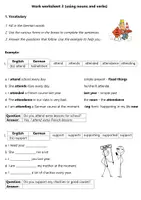 Vorschau - Arbeitsblätter - Work worksheet 3 (using nouns and verbs) - Deckblatt