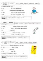 Vorschau - Arbeitsblätter - Work worksheet 3 (using nouns and verbs) - Seite 1