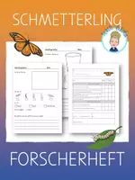 Vorschau - Mal- und Bastelvorlagen - Schmetterling: Forscherheft | Zickzack-Bild | Faltheft | Schreibblätter - Deckblatt