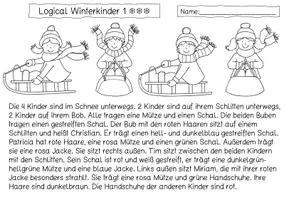 Vorschau - Arbeitsblätter - Logicals Winterkinder 3 fach differenziert #edukilights22 - Seite 3