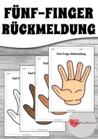 Vorschau - Arbeitsblätter - Fünf-Finger-Rückmeldung - Deckblatt