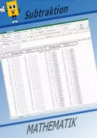 Vorschau - Arbeitsblätter - Subtraktions-AB´s (einfach) selber erstellen - Zufallsgenerator (Excel) - Deckblatt