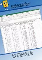 Vorschau - Arbeitsblätter - Subtraktions-AB´s (mittel) selber erstellen - Zufallsgenerator (Excel) - Deckblatt