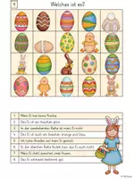 Vista previa - Hojas de trabajo - Wer bin ich? - Leserätsel - Ostern - página 1
