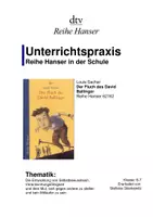 Vorschau - Stundenentwürfe - Unterrichtsmaterial zu ›Der Fluch des David Ballinger‹ von Louis Sachar - Deckblatt