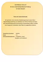Vorschau - Stundenentwürfe - UPP-Entwurf Deutsch - Gedichte (Klasse 6) - Deckblatt