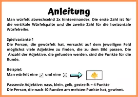 Vorschau - Stationenlernen - Adjektive Würfelspiel - Seite 2