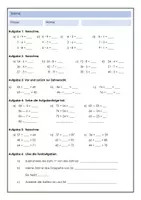 Vorschau - Klassenarbeiten - Mathe Klassenarbeit Kopfrechnen - Deckblatt