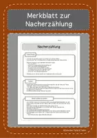 Vorschau - Merkblätter - Merkblatt für eine Nacherzählung - Deckblatt
