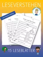 Vorschau - Arbeitsblätter - Sätze lesen und verstehen | 15 frühlingshafte Leseverstehen - Deckblatt