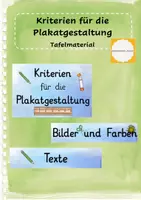 Vorschau - Poster - Tafelmaterial Kriterien für die Plakatgestaltung - Deckblatt