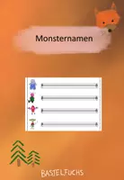 Vorschau - Arbeitsblätter - Monsternamen: Arbeitsblatt als Schreibübung - Deckblatt