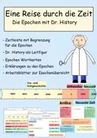 Vorschau - Arbeitsblätter - Eine Reise durch die Zeit - Die Epochen mit Dr. History - Deckblatt
