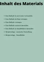 Vorschau - Arbeitsblätter - Balladen auf kreative Weise umsetzen - Seite 1