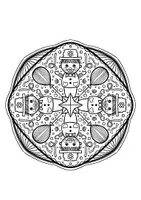 Vorschau - Mal- und Bastelvorlagen - Faschings & Karneval Mandalas zum Ausmalen 🎉 - Seite 3