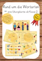 Vorschau - Stationenlernen - Rund um die Wortarten - Eine Arbeitskartei ab Klasse 2 - Deckblatt