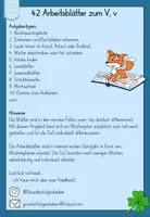 Vorschau - Unterrichtsreihen - Arbeitsblätter V Druckschrift Wochenplan Buchstabeneinführung - Seite 1