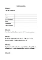 Vorschau - Arbeitsblätter - Buchvorstellung Deutsch - Deckblatt