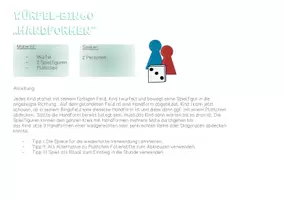 Vorschau - Arbeitsblätter - Handformen - Würfelbingo II - DGS - Gebärdensprache - Seite 2
