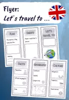 Vorschau - Arbeitsblätter - Flyer - Let's travel to ... - Seite 1