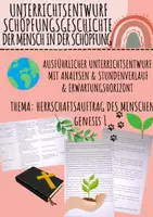 Vorschau - Stundenentwürfe - Unterrichtsentwurf: Schöpfung - Herrschaftsauftrag des Menschen Genesis 1 - Deckblatt