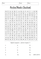 Vista previa - Juegos / Gamificación - Arche Noah Suchsel Version 2 Buchstabengitter Religion Grundschule Altes Testament Bibel - página 3